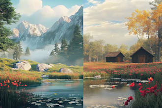 create realistic oil paintings, digital landscapes and artwork