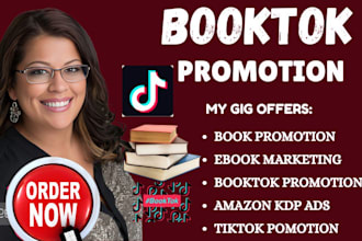 promote your book or ebook on my booktok tiktok account