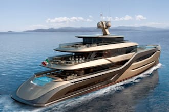 3d ship model 3d boat model 3d rendering warship yacht vessel hard surface model