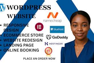 build wordpress website on godaddy siteground bluehost namecheap hostinger ionos