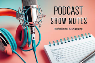 transcribe podcast show notes and descriptions