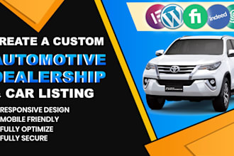 design a auto car dealership website on wordpress with full featured vehicle