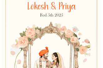 create beautiful digital invitation cards for any occasion like wedding,etc