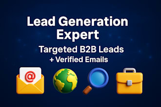do b2b lead generation, email list building, and maps scraping
