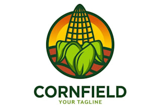 design professional corn farm logo with free vector file