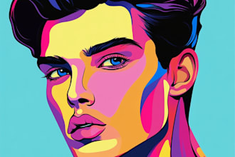 create a beautiful wpap pop art portrait