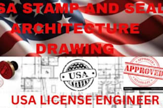 draw and stamp architectural and engineering drawings for city permit