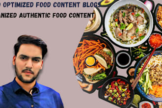 write SEO optimized food content and blogs food description