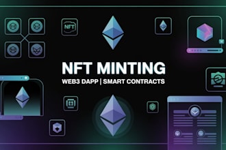 develop nft minting dapp, solidity smart contract, web3 dapp, staking