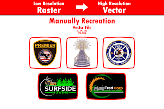 do manually recreation or tracing of your logo or image