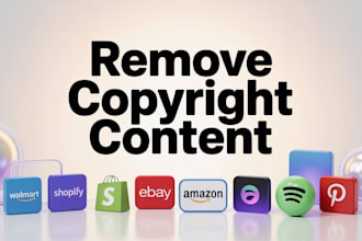 takedown stolen copyright products from walmart, shopify, etsy, wish under dmca