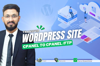 transfer your wordpress site from cpanel to cpanel or ftp safely