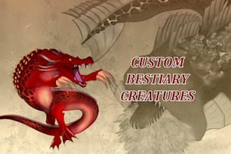 draw your fantasy creature, monster, bestiary