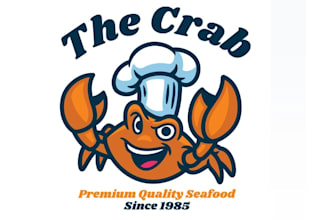 create professional crab logo design in short time