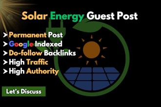 publish a solar energy guest post with authority backlinks on green energy sites