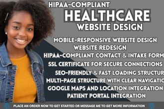 hipaa compliant website healthcare website telehealth website healthtech website