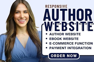 build modern book author website or ebook author website