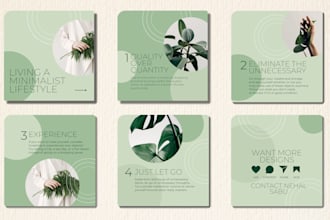 create 6 slide instagram carousel post  jpg png file