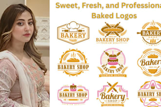 create restaurant, bakery, cafe, pizza, burger, pastry logo and menus
