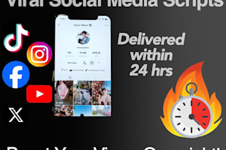 create a brand strategy and write viral tiktok scripts and social content