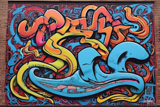 create graffiti art design for your logo or word