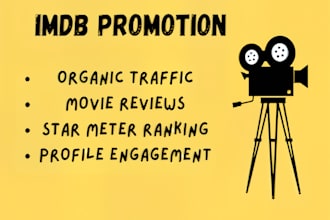 organic promote page movie, increase starmeter rank, imbd, imdb page, imdb link
