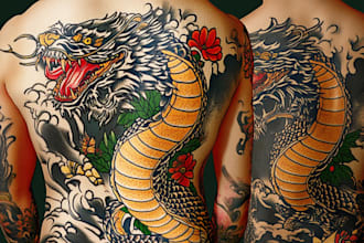 create japanese or oriental tattoo design for you