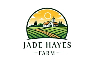 design a professional farm and agriculture logo for your brand