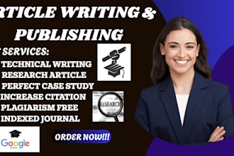 write journal articles, conference papers, meta analysis