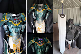 custom cosplay props armor accessories 3d cosplay eva foam worbla 3d printing