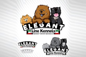 design modern pet, dog, cat, animal cartoon and mascot logo