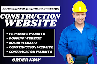 build construction website, contractor website, wordpress website,