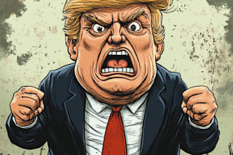 create a political or satirical cartoon