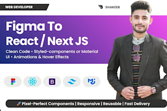 convert figma designs into pixel perfect react, nextjs UI components