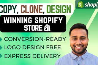 copy, clone, duplicate or design redesign shopify store or shopify website