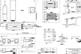 draw site plan, drainage and grading plan, mep for city permit with stamp