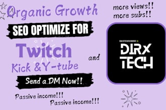promote twitch channel to the top with SEO optimization