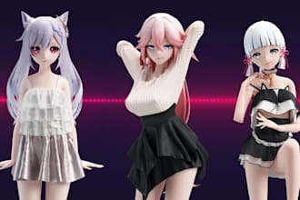 do clothe editing for vrchat avatar, furry, anime, vtuber model with full assets