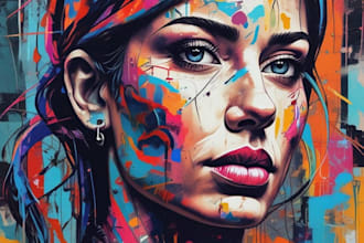 create graffiti street art pop art of any picture