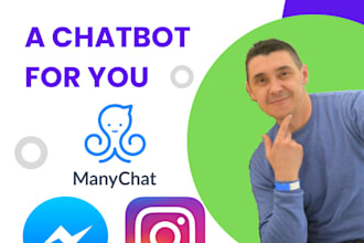 create a professional chatbot in manychat for instagram or facebook