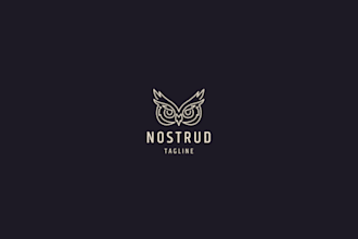 design a smart and elegant owl logo for education or books af1b