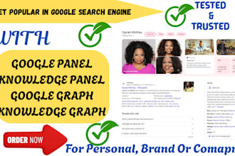 create verify, and secure approved google knowledge panel for any categories