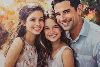 create family portrait and friendship portrait