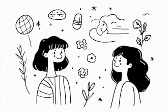 draw line art minimalist doodle illustrations