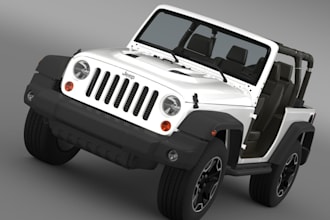 realistic fivem police car 3d emergency jeep car modeling 3d rendering truck
