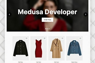 build a modern ecommerce website using medusa js as medusa developer