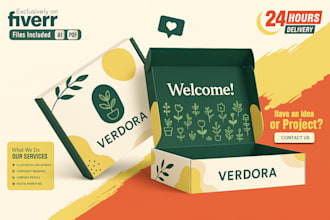 product packaging design, mailer box, box design, with 3d