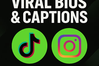 write every social media bios and captions for your brand