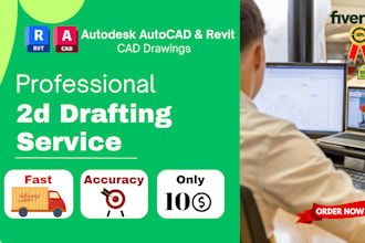 create autocad 2d architectural floor plan, house plan, blueprint and pdf to cad