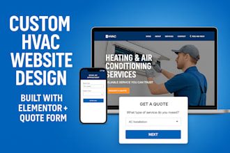 design a high converting hvac website with conditional quote form